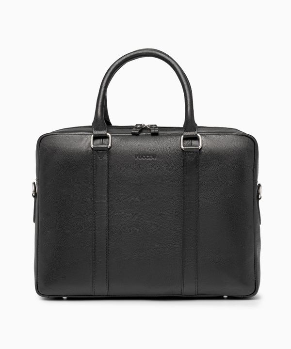 Torba na laptopa 15,6 cali ze skóry naturalnej czarna