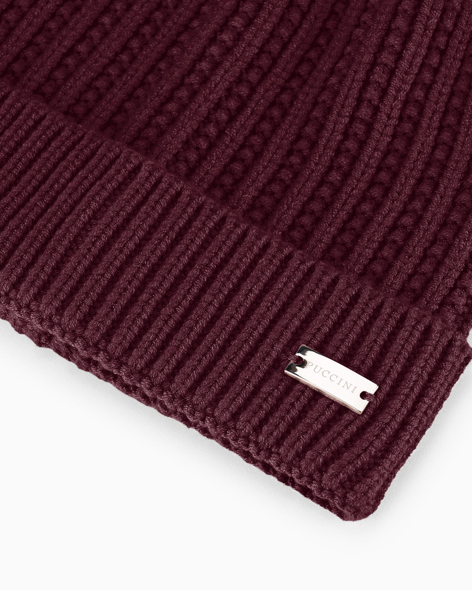 Czapka zimowa z pomponem bordowa