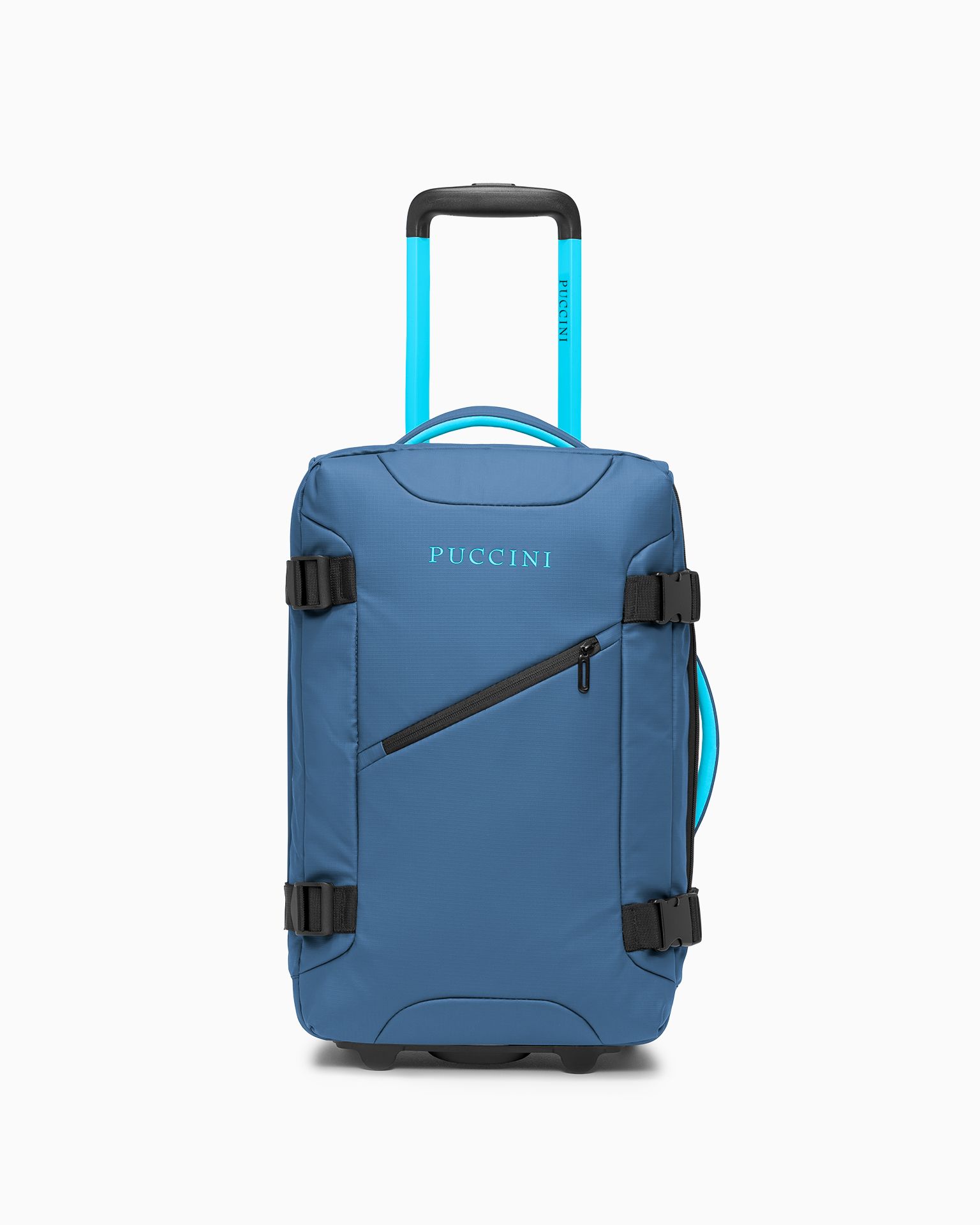 Walizka kabinowa z funkcją plecaka niebieska
