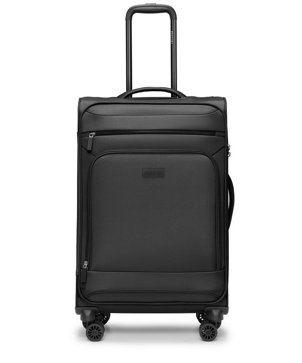 Walizka średnia miękka czarna