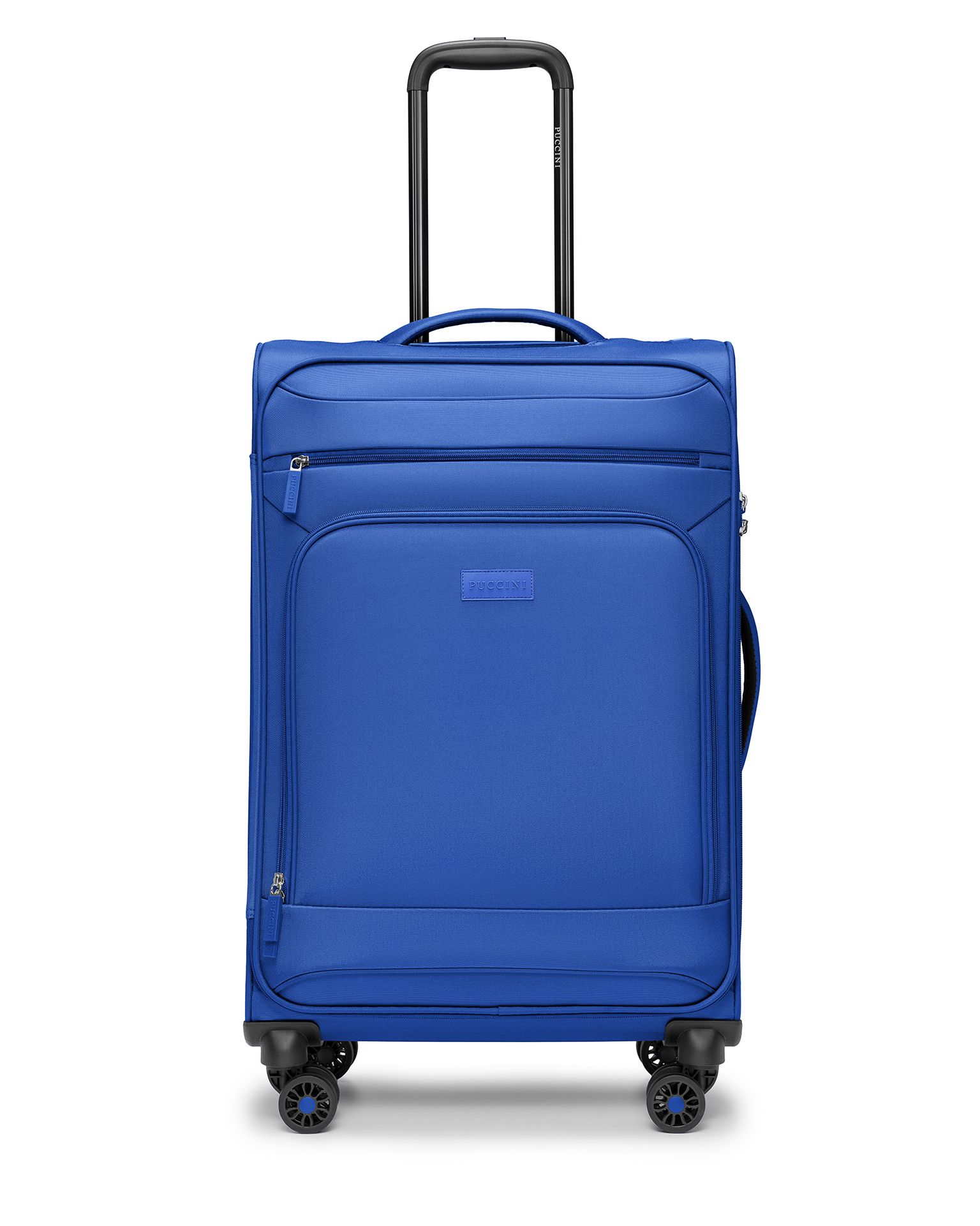 Walizka średnia miękka niebieska