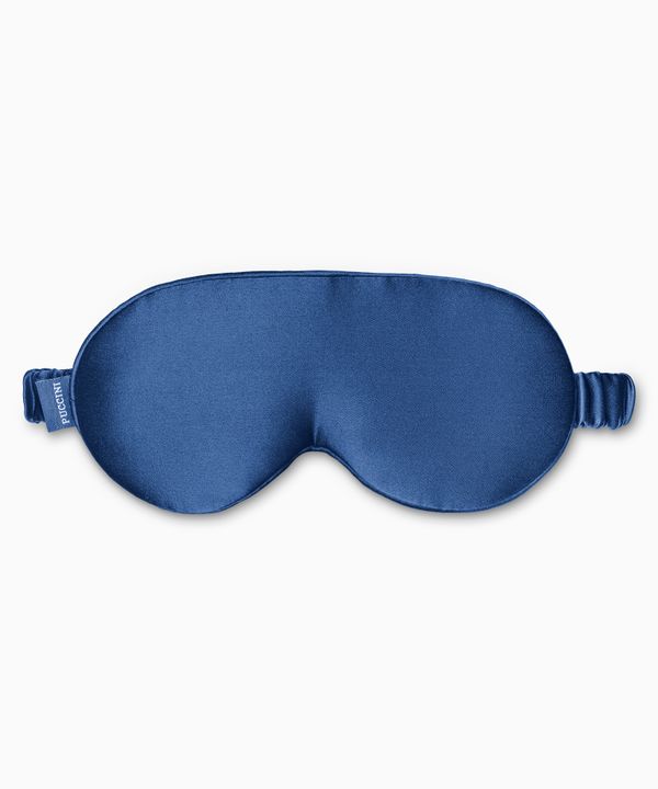 Opaska na oczy jedwabna granatowa