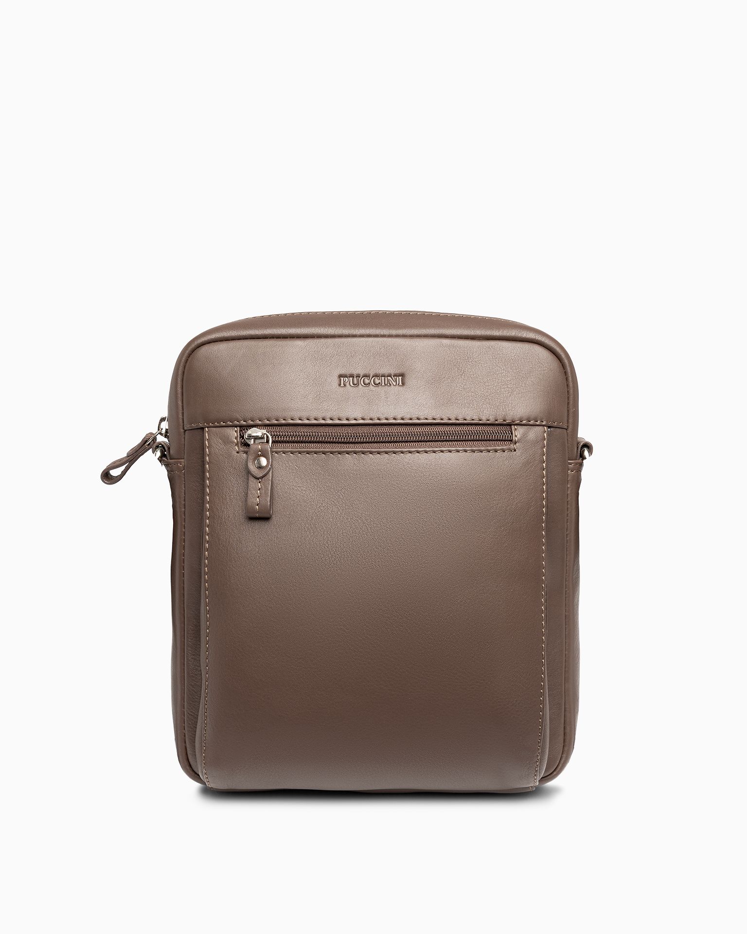 Torba męska skórzana typu listonoszka brązowa