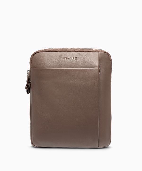 Torba męska skórzana duża brązowa