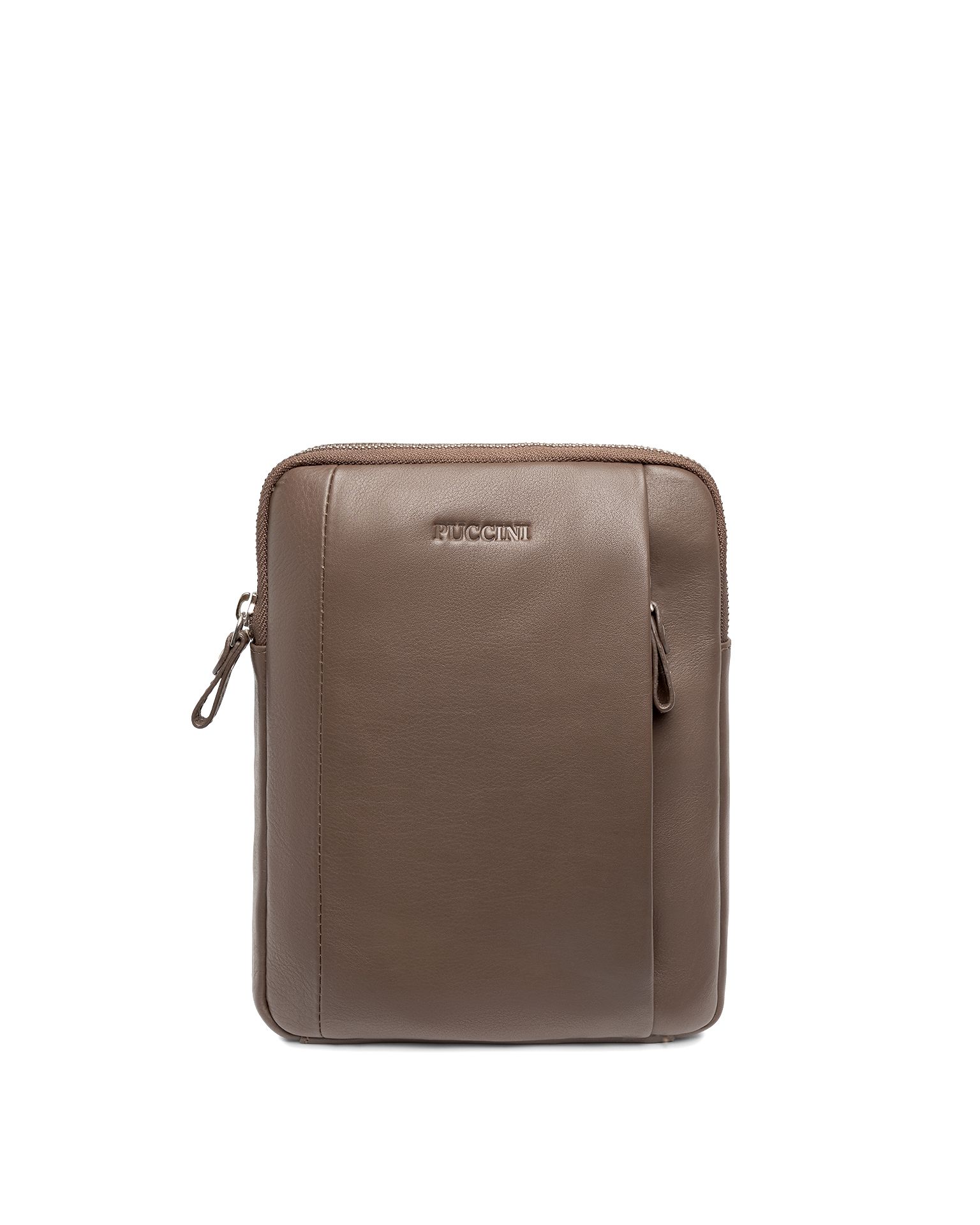 Torba męska skórzana crossbody brązowa
