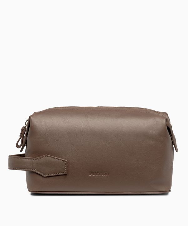 Skórzana kosmetyczka męska brązowa