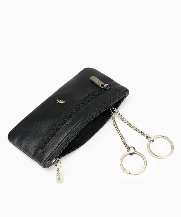Czarne skórzane etui na klucze