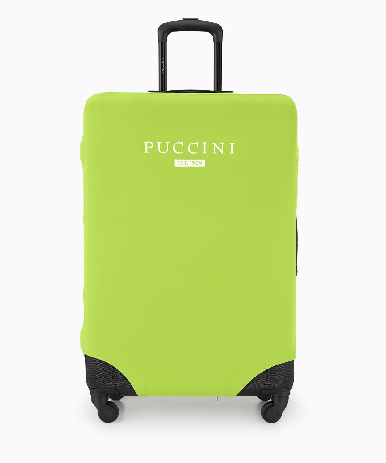 Pokrowiec ochronny na dużą walizkę limonkowy