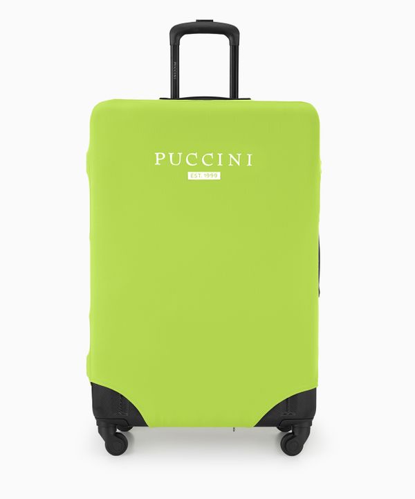 Pokrowiec ochronny na dużą walizkę limonkowy