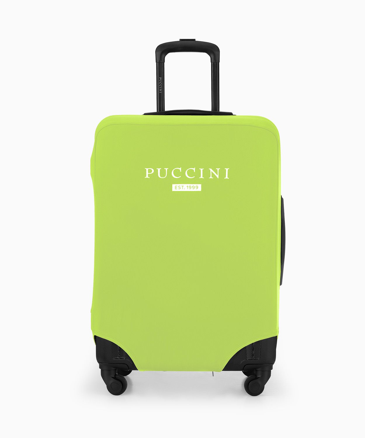 Pokrowiec ochronny na średnią walizkę limonkowy