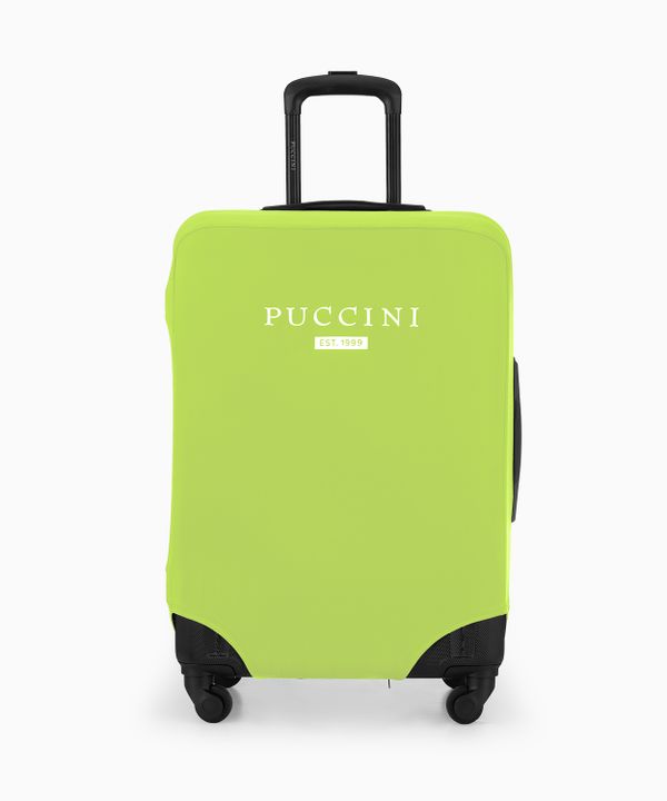 Pokrowiec ochronny na średnią walizkę limonkowy