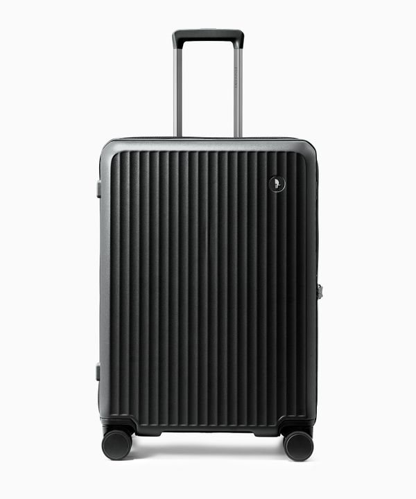 Walizka średnia z poliwęglanu na czterech kołach czarna