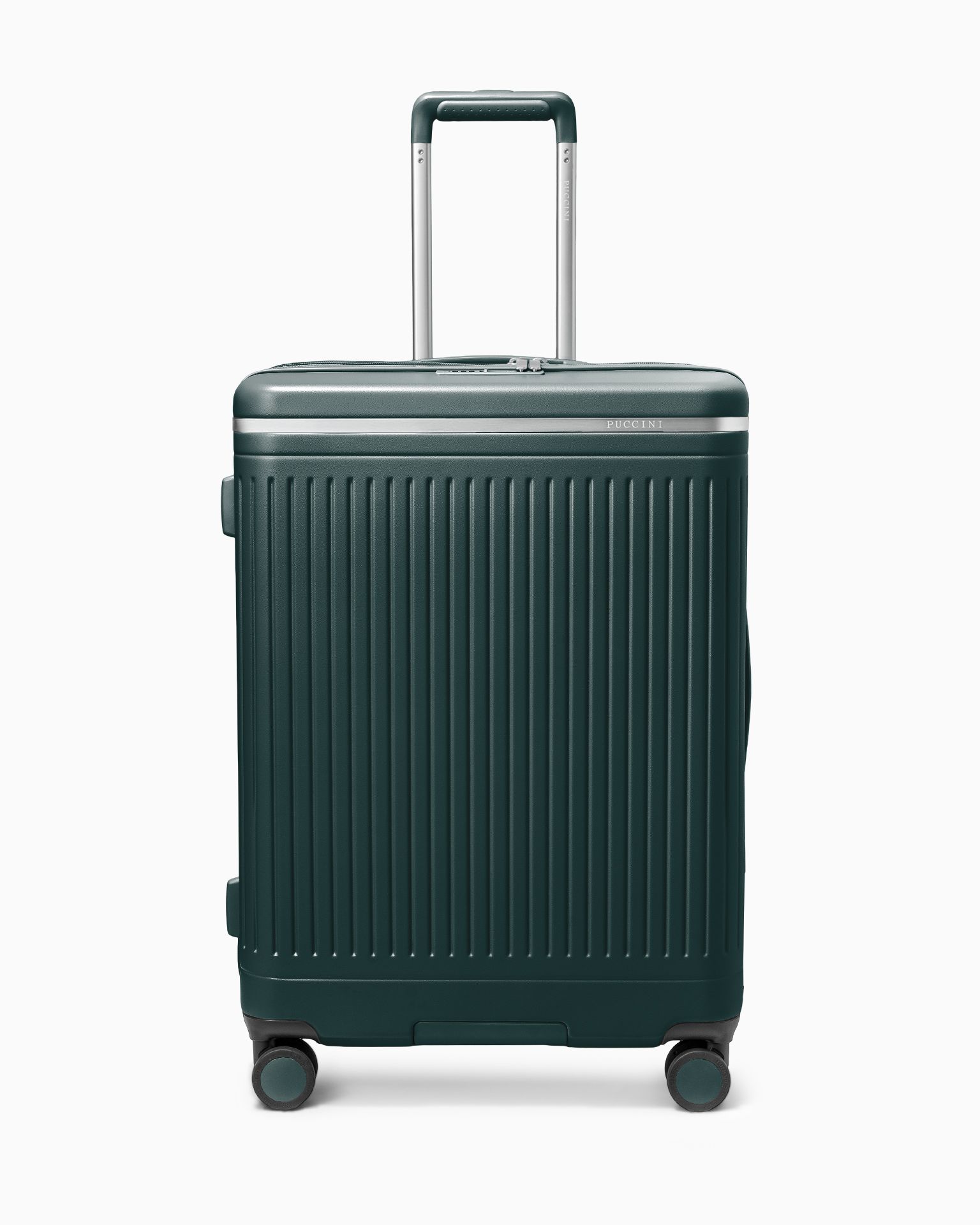 Walizka średnia z poliwęglanu zielona