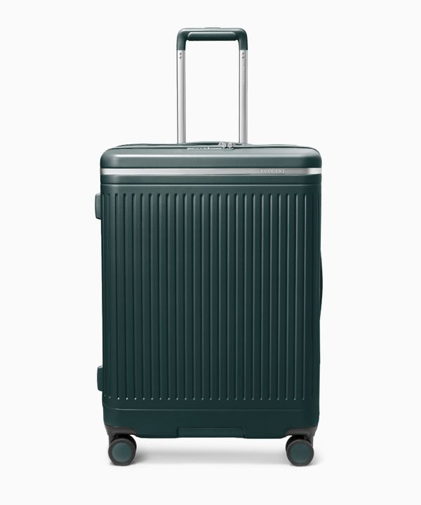 Walizka średnia z poliwęglanu zielona