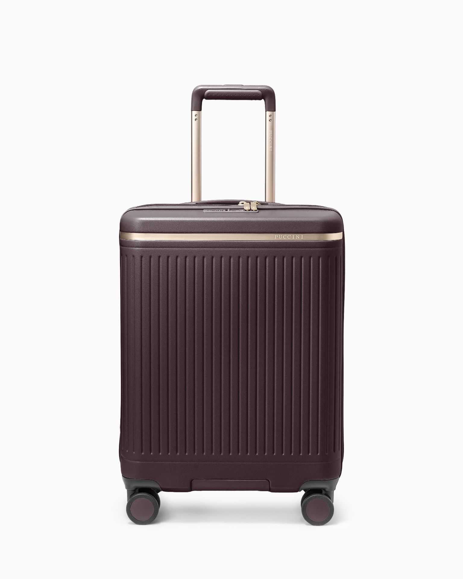 Walizka kabinowa z poliwęglanu brązowa