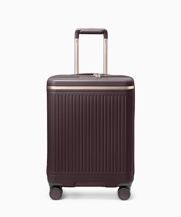 Walizka kabinowa z poliwęglanu brązowa