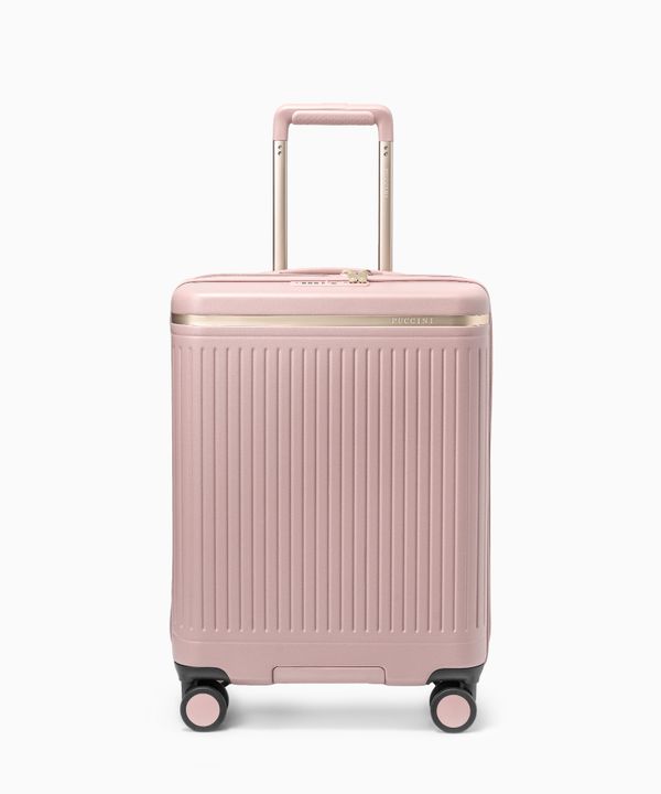 Walizka kabinowa z poliwęglanu różowa
