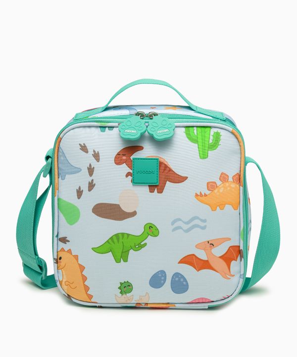 Torba na lunch dla dzieci niebieska dinozaury
