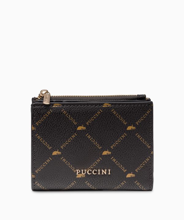 Portfel damski mały monogram brązowy