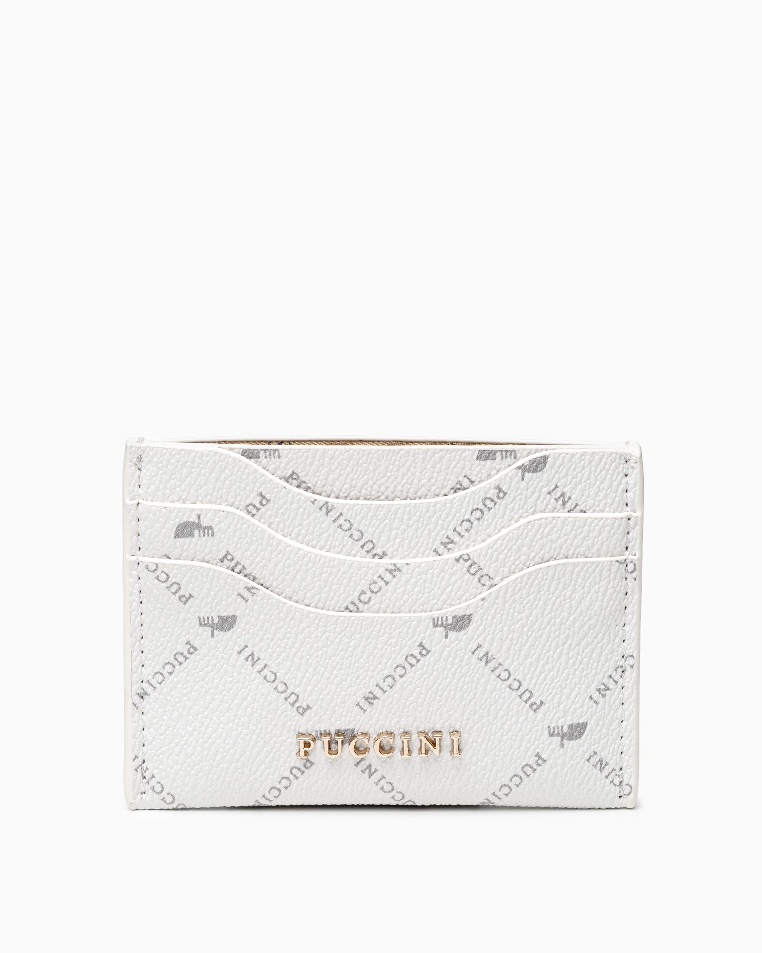 Etui na karty monogram biały