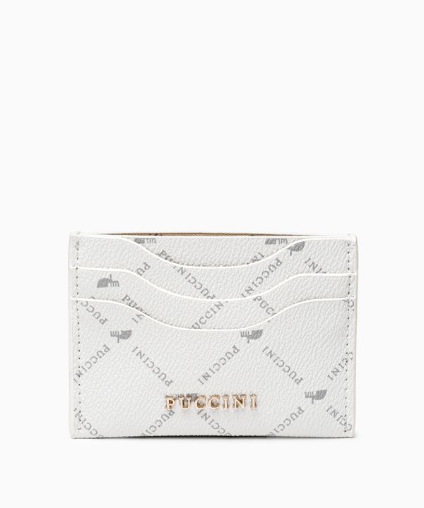 Etui na karty monogram biały