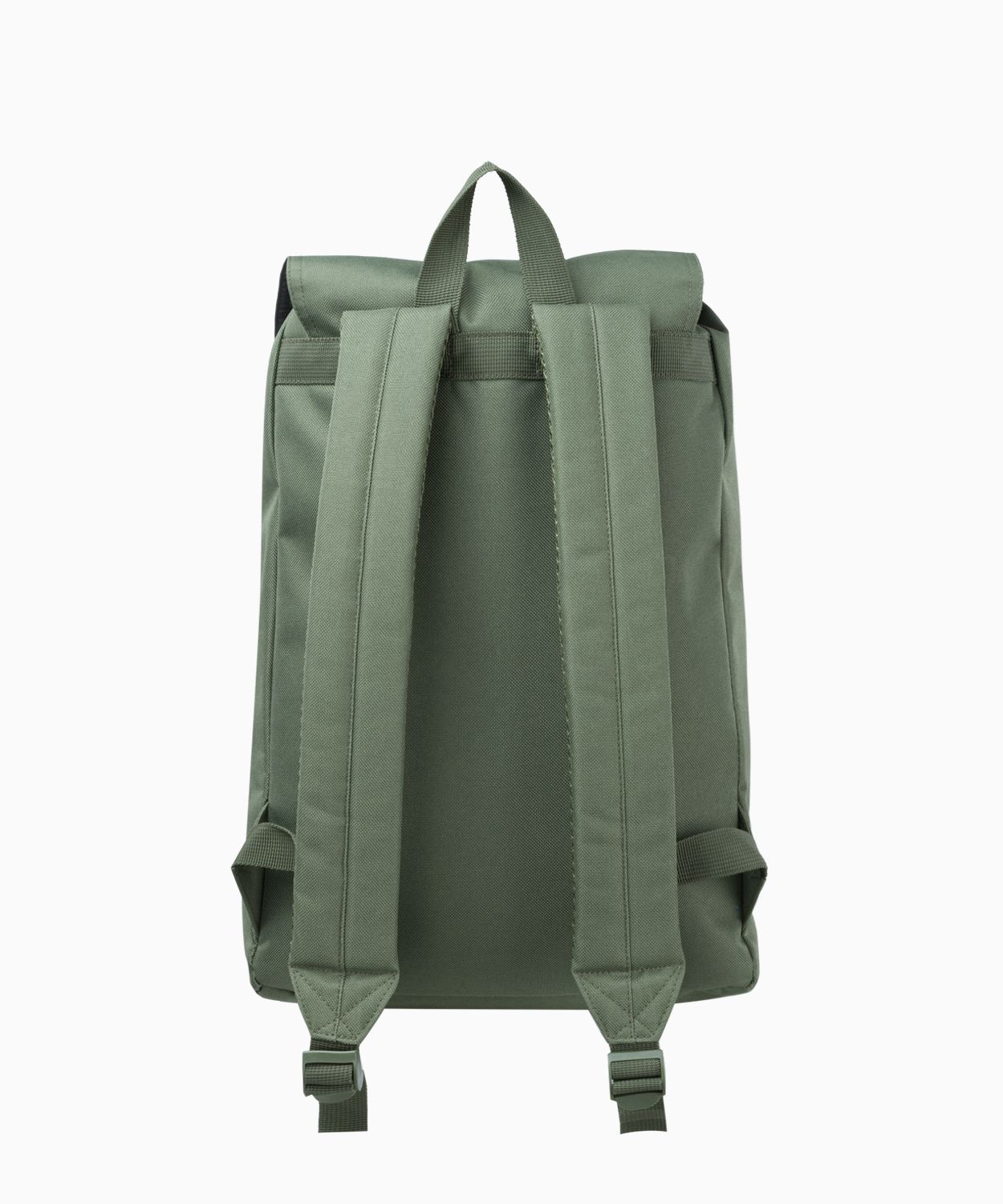 Zielony materiałowy plecak z kieszeniami