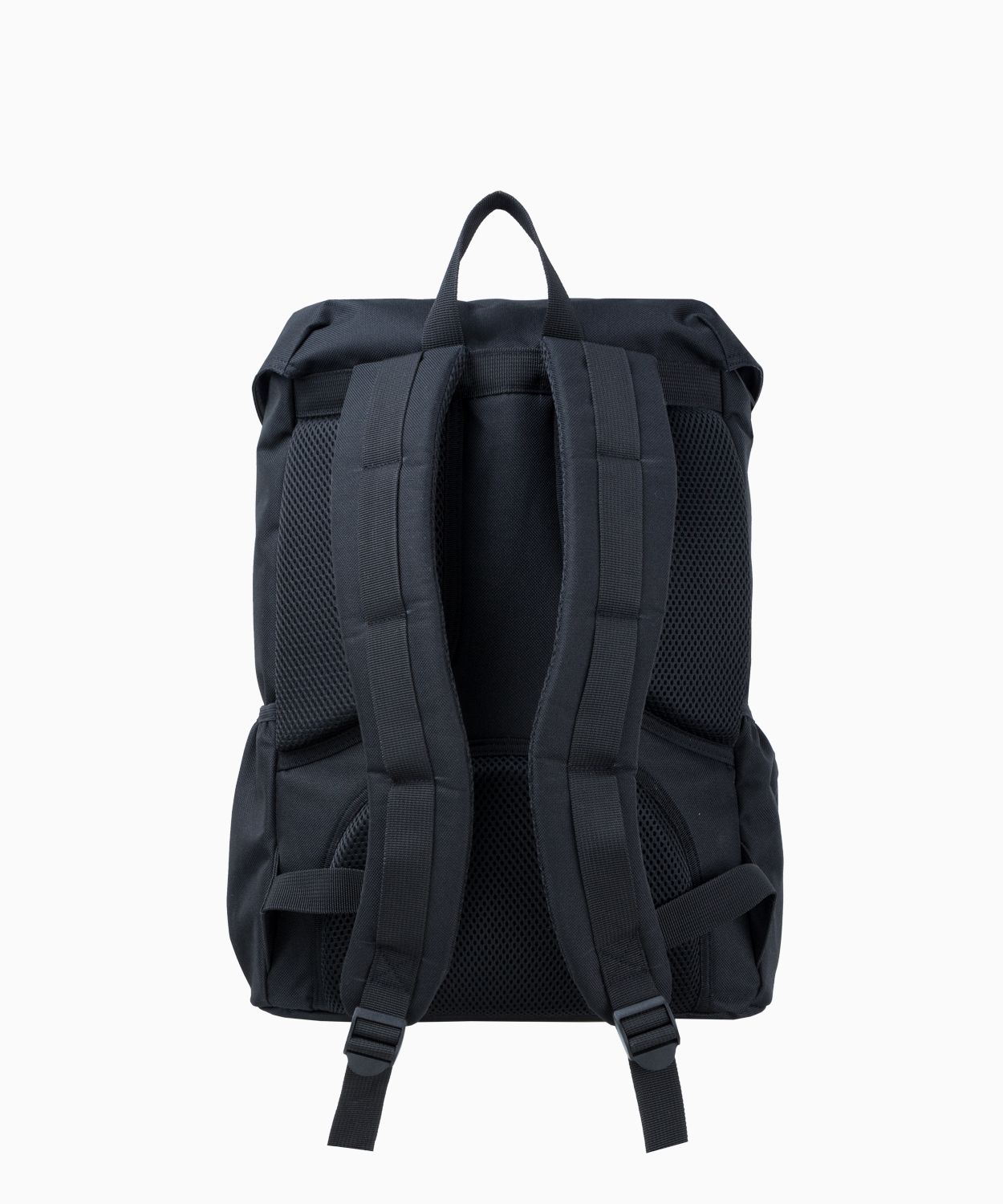 Czarny plecak ze wstawkami ze skóry ekologicznej