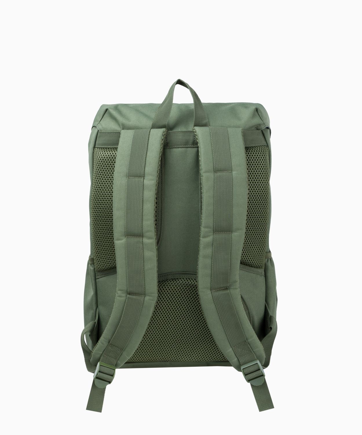 Zielony plecak ze wstawkami ze skóry ekologicznej