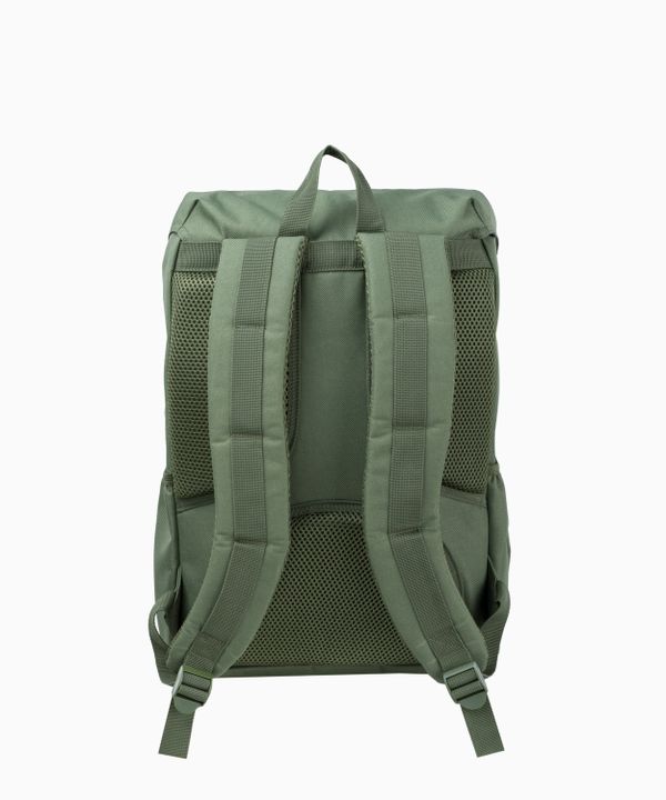 Zielony plecak ze wstawkami ze skóry ekologicznej