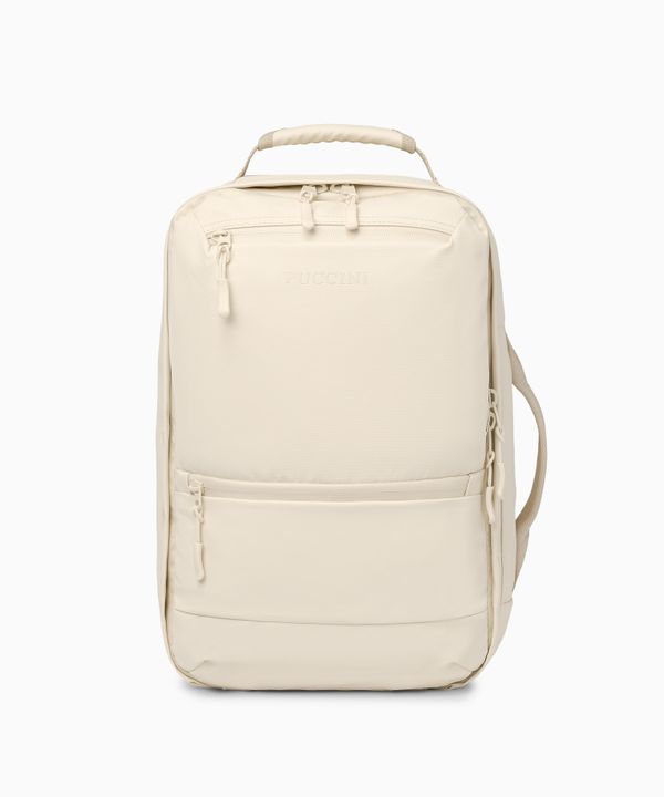 Plecak podróżny do samolotu beżowy