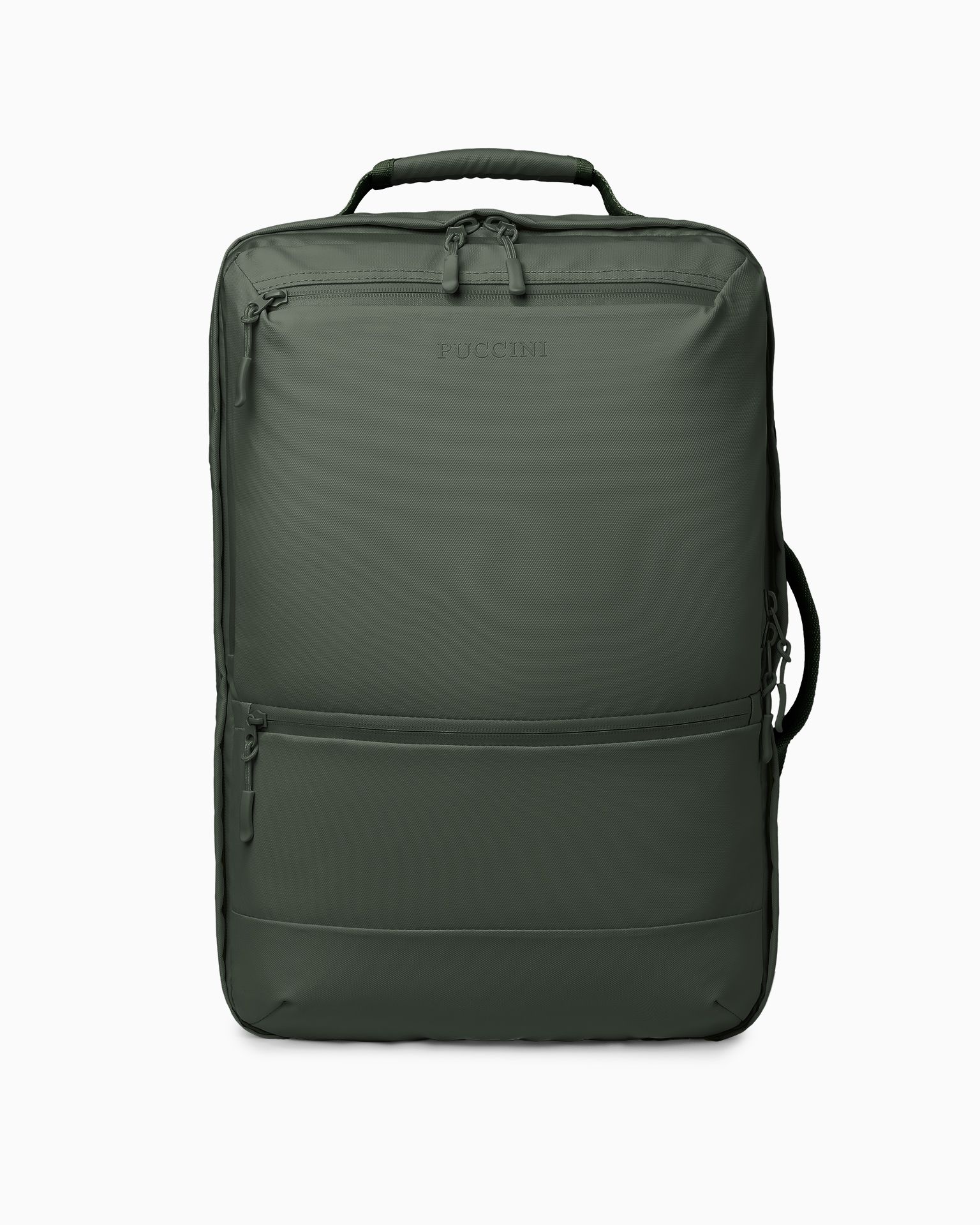 Plecak podróżny z kieszenią RFID zielony