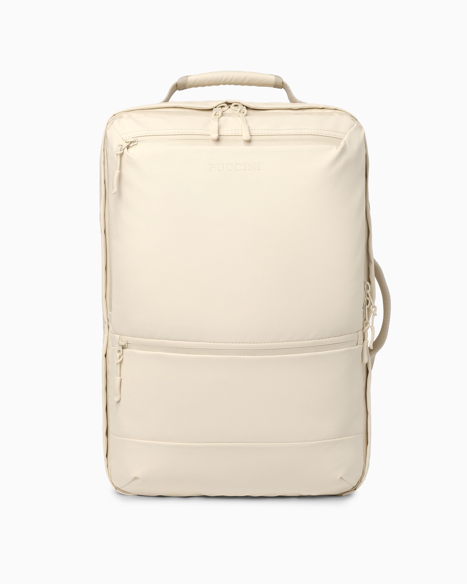 Plecak podróżny z kieszenią RFID beżowy