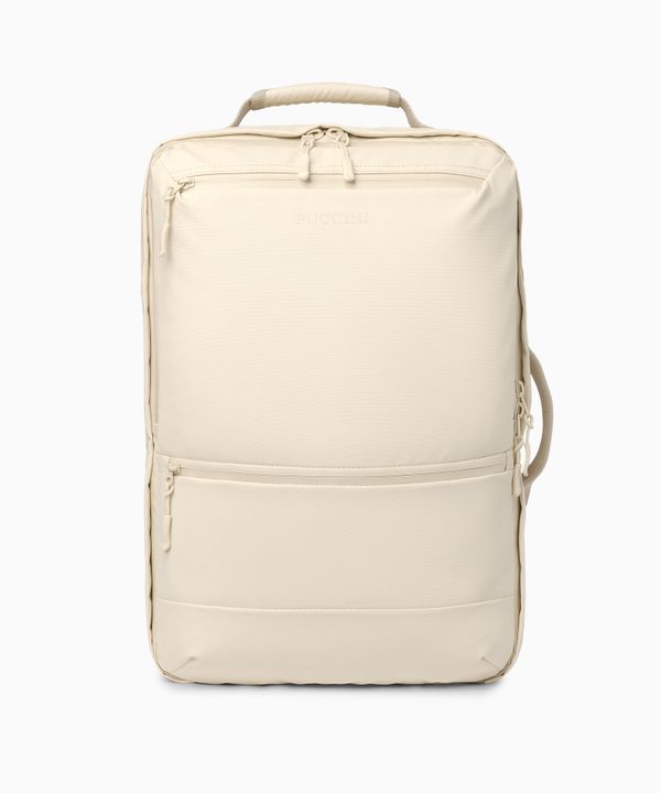 Plecak podróżny z kieszenią RFID beżowy