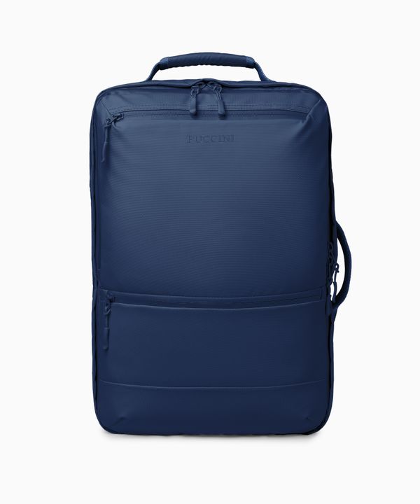 Plecak podróżny z kieszenią RFID granatowy