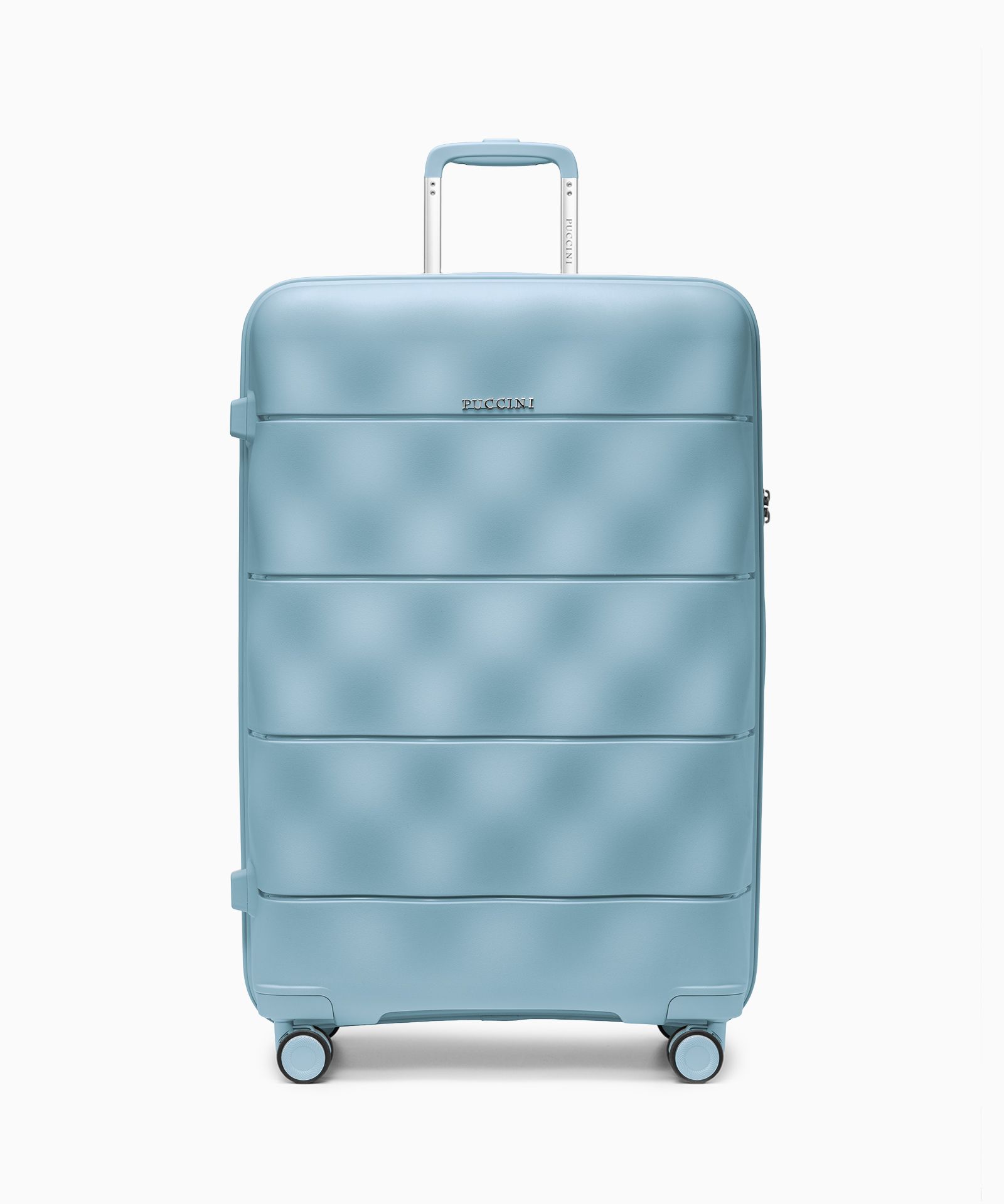 Walizka duża z lekkiego polipropylenu niebieska