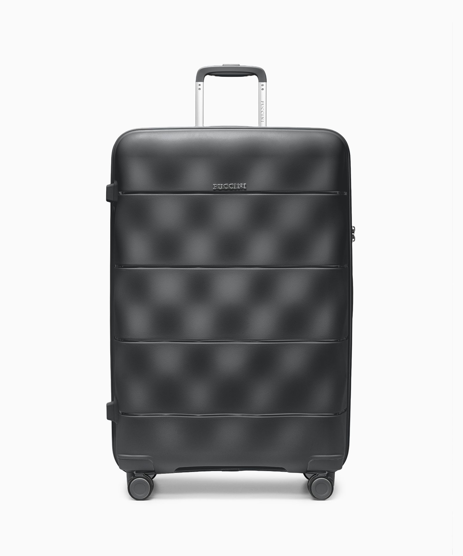 Walizka duża z lekkiego polipropylenu czarna-bazaltowa