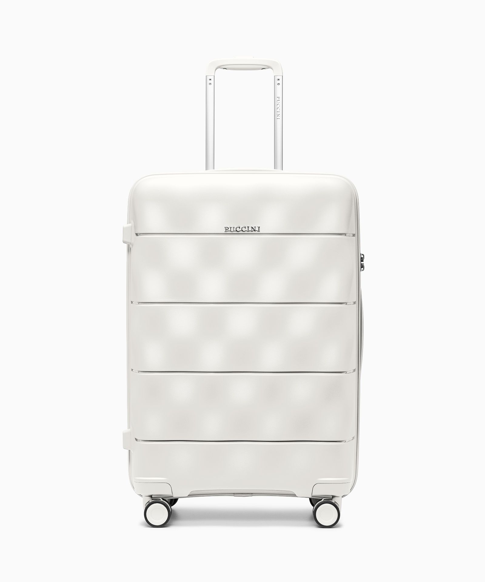 Walizka średnia z lekkiego polipropylenu perłowa