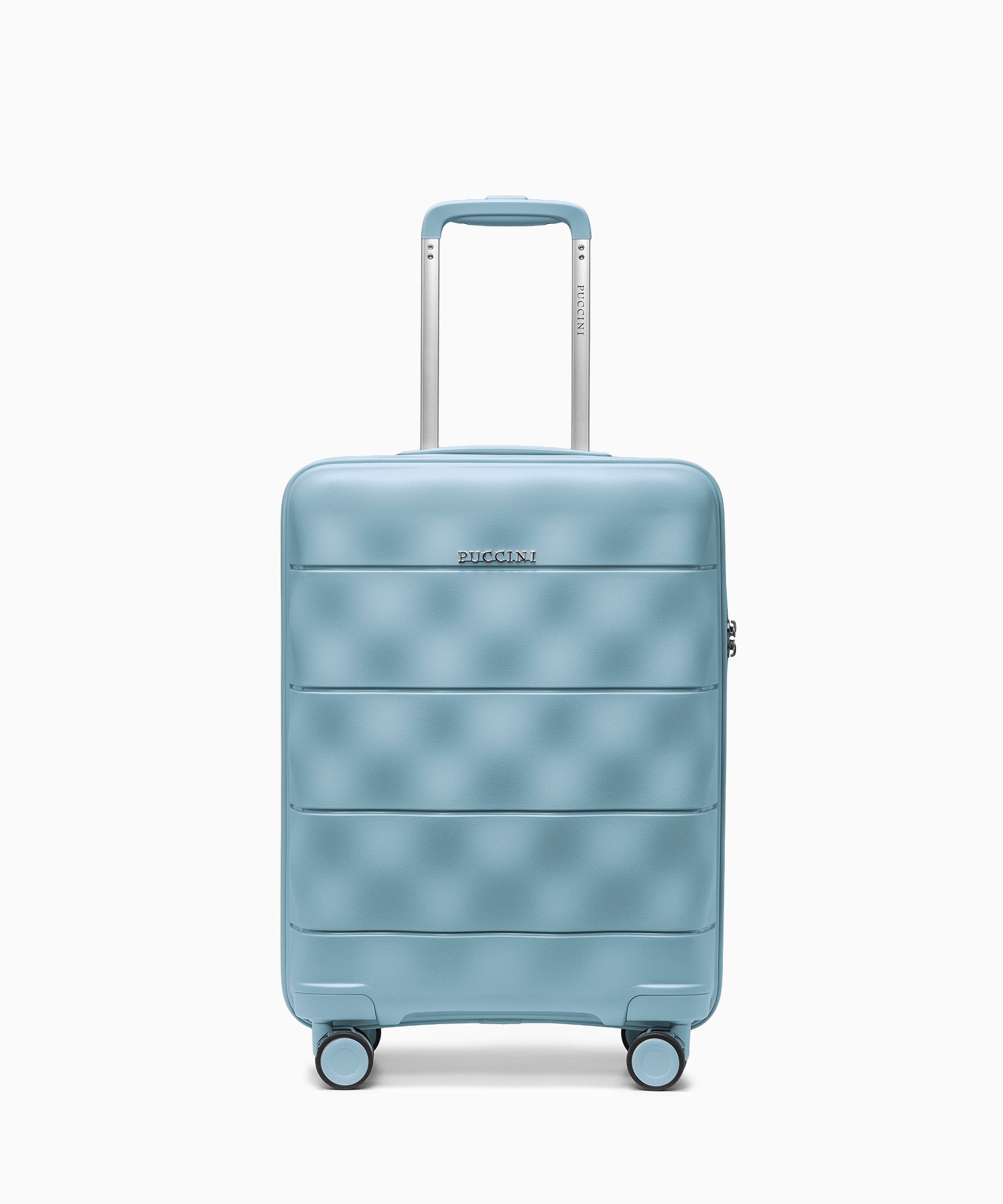 Walizka kabinowa z lekkiego polipropylenu niebieska