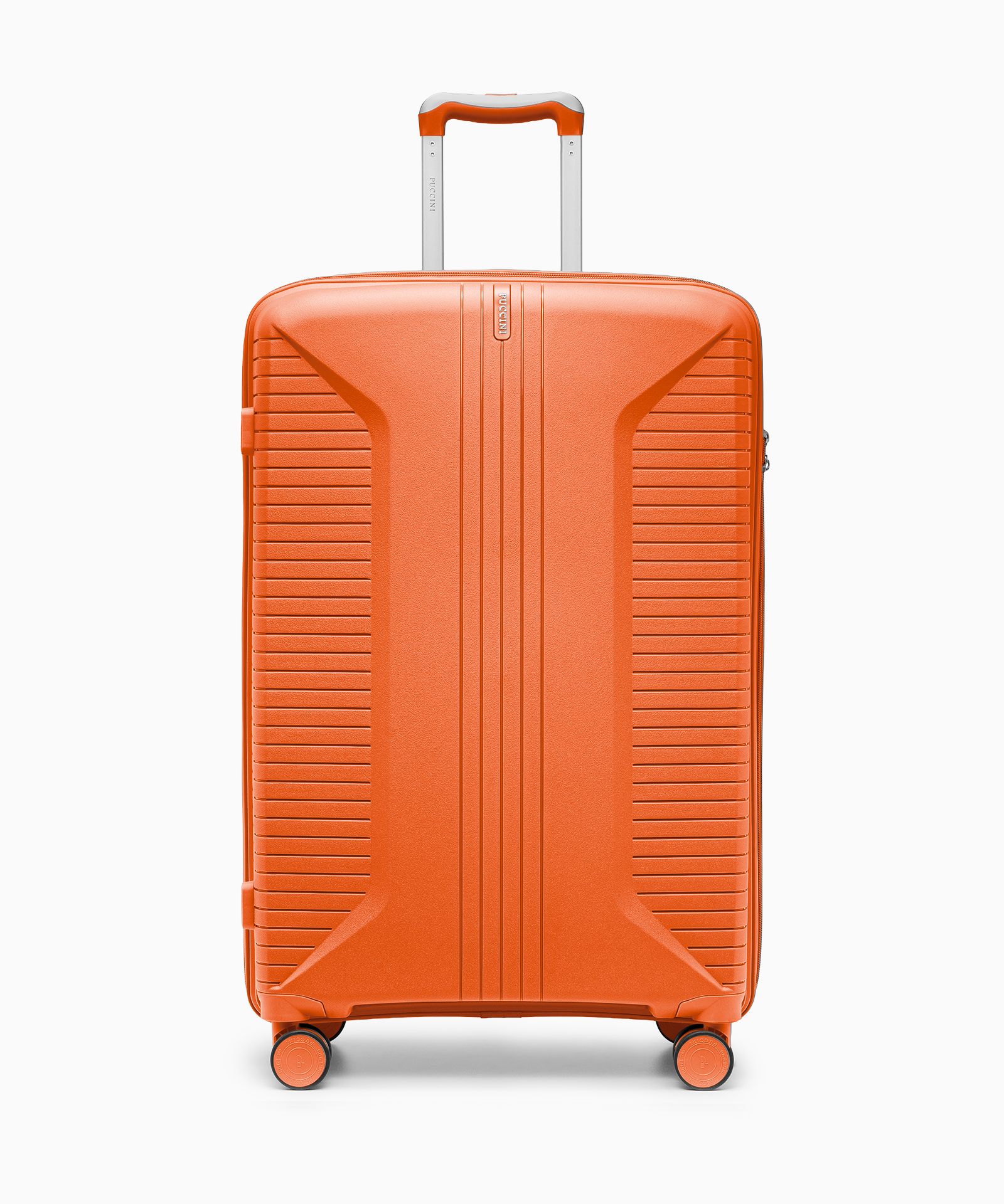 Walizka duża na kółkach z polipropylenu pomarańczowa