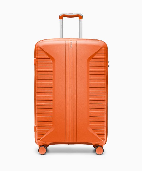 Walizka duża na kółkach z polipropylenu pomarańczowa