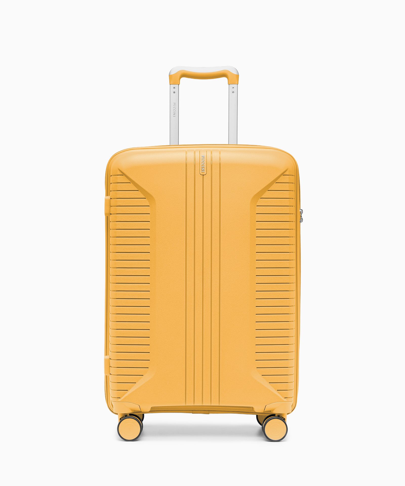 Walizka średnia na kółkach z polipropylenu żółta