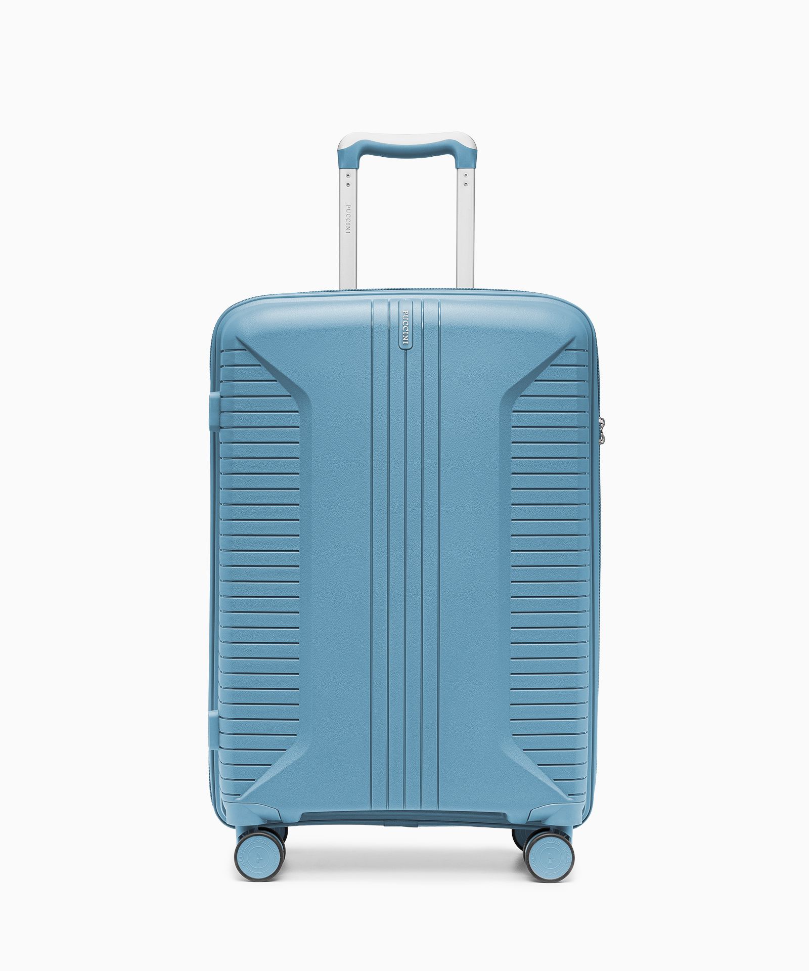 Walizka średnia na kółkach z polipropylenu niebieska