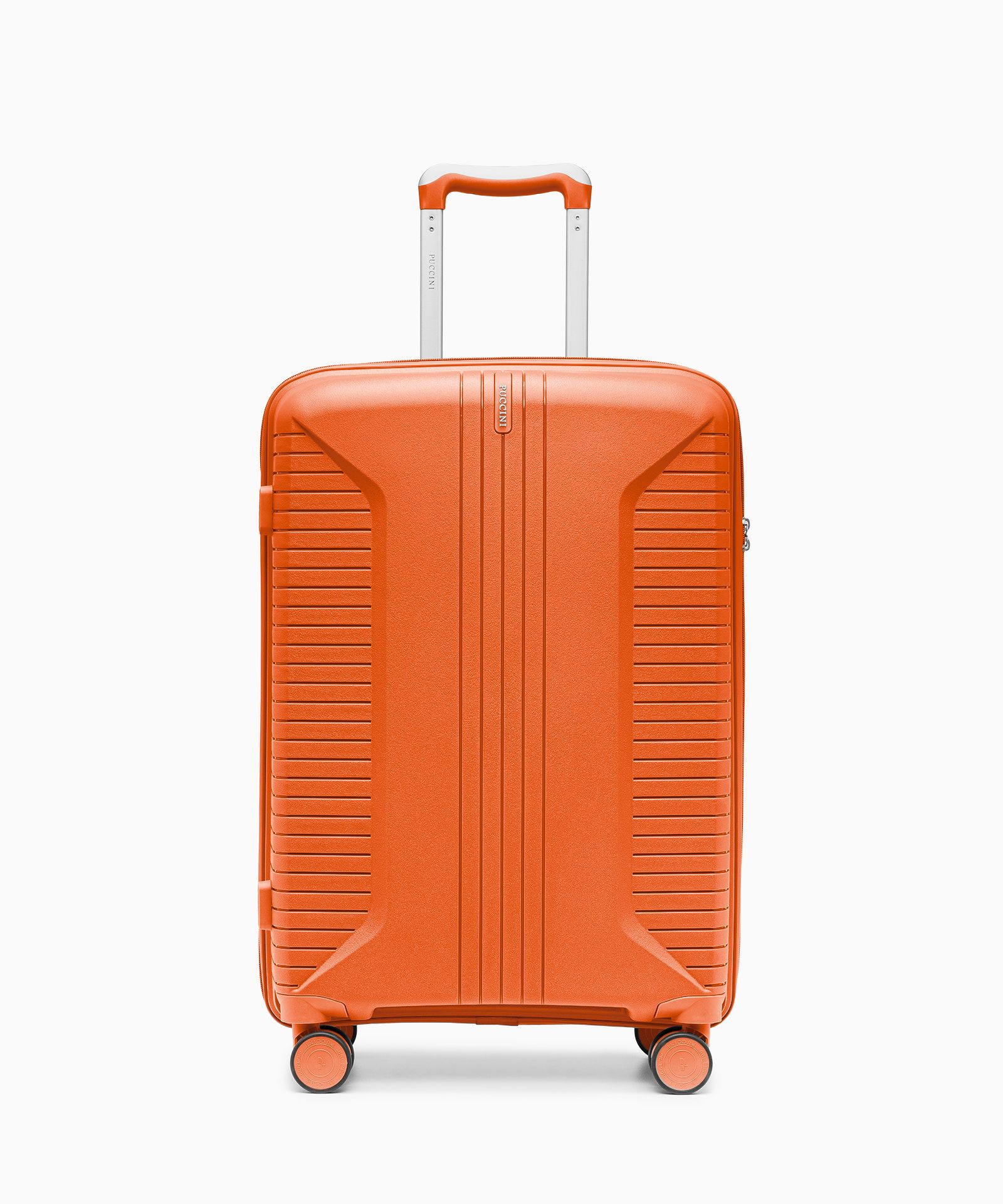 Walizka średnia na kółkach z polipropylenu pomarańczowa