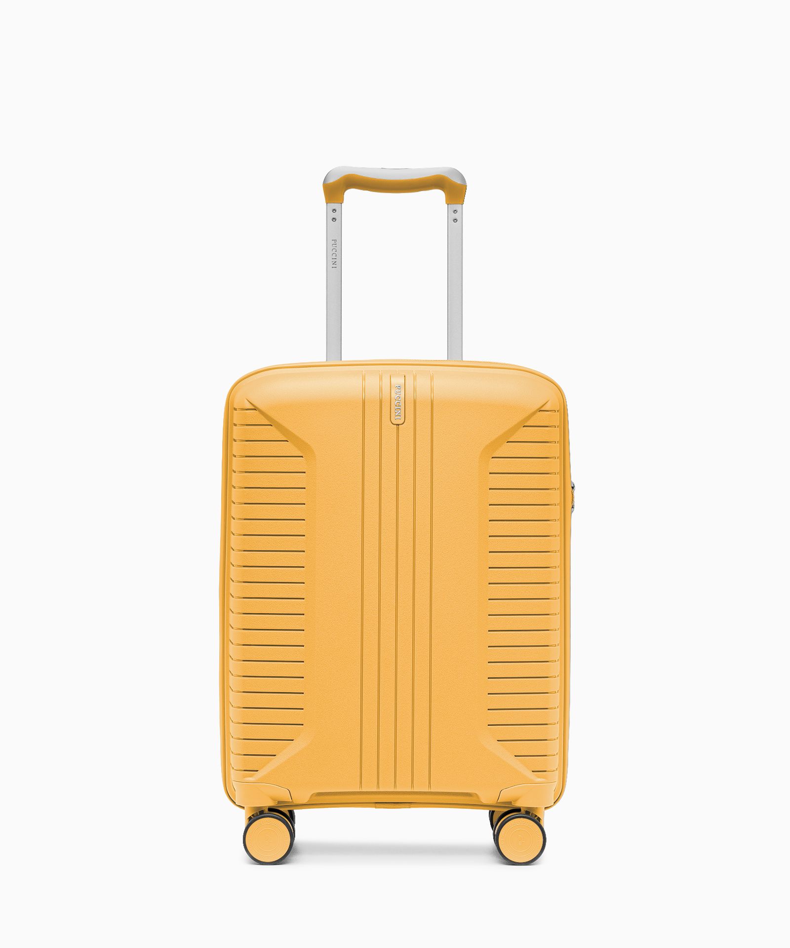 Walizka kabinowa na kółkach z polipropylenu żółta
