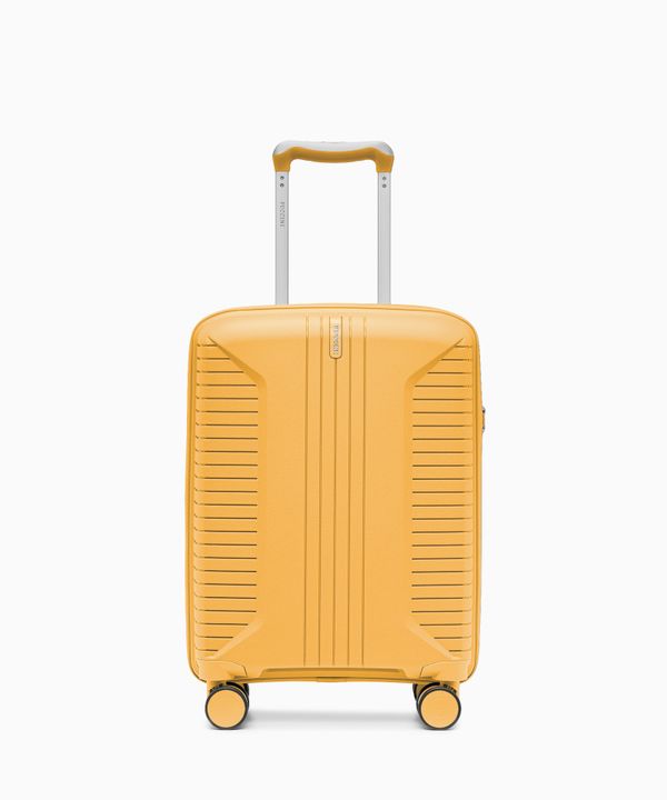 Walizka kabinowa na kółkach z polipropylenu żółta