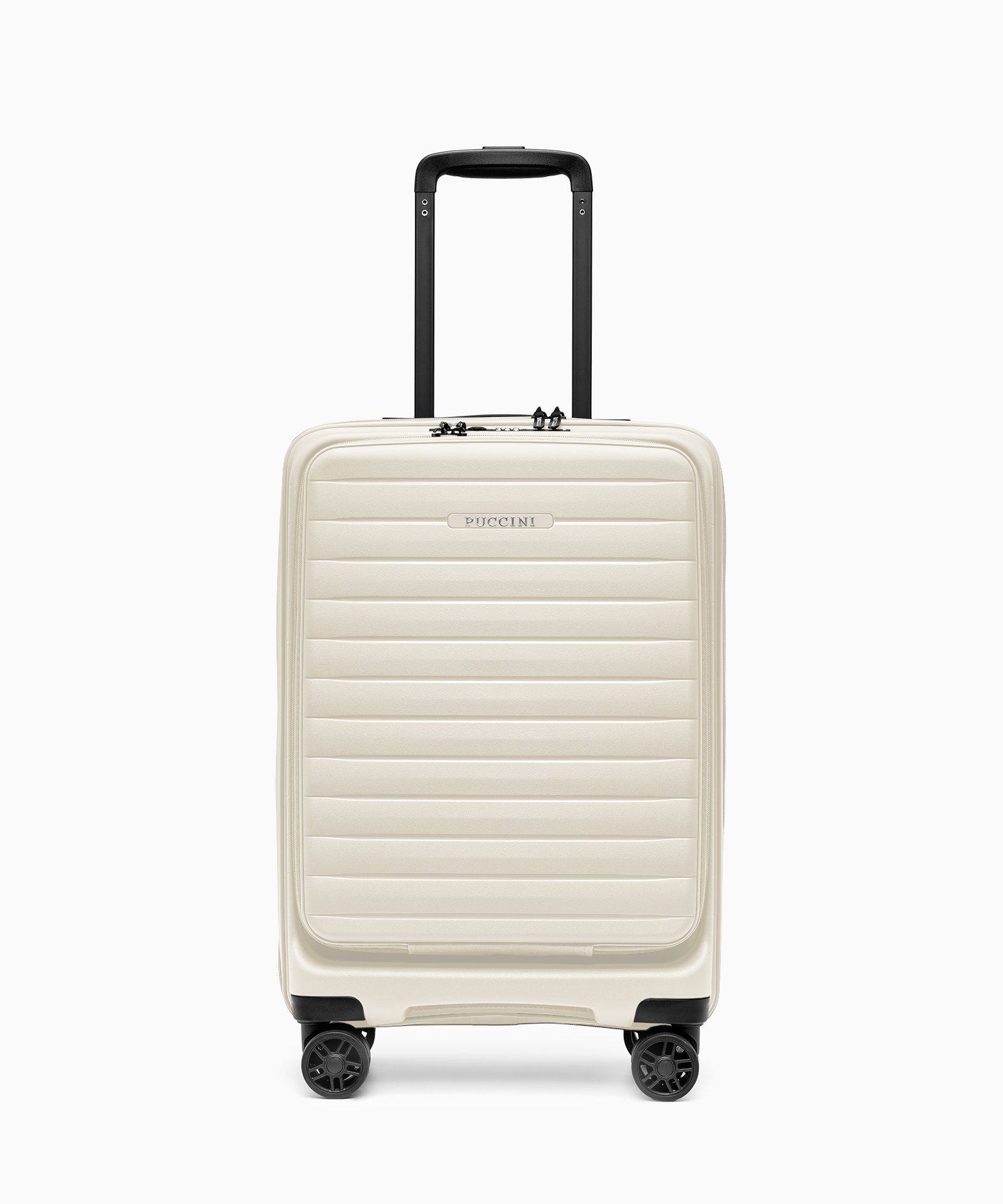 Walizka kabinowa z kieszenią na laptopa z polipropylenu biała