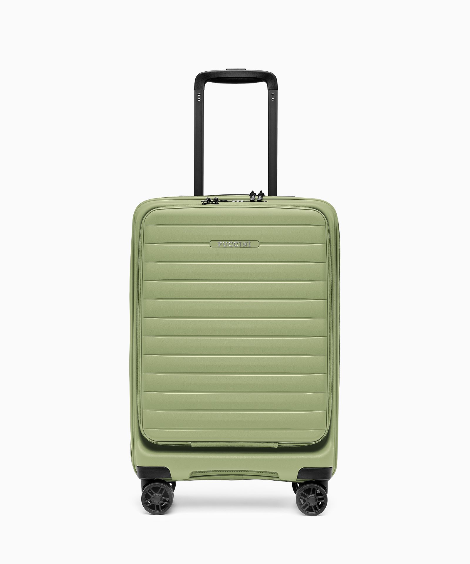 Walizka kabinowa z kieszenią na laptopa z polipropylenu zielona