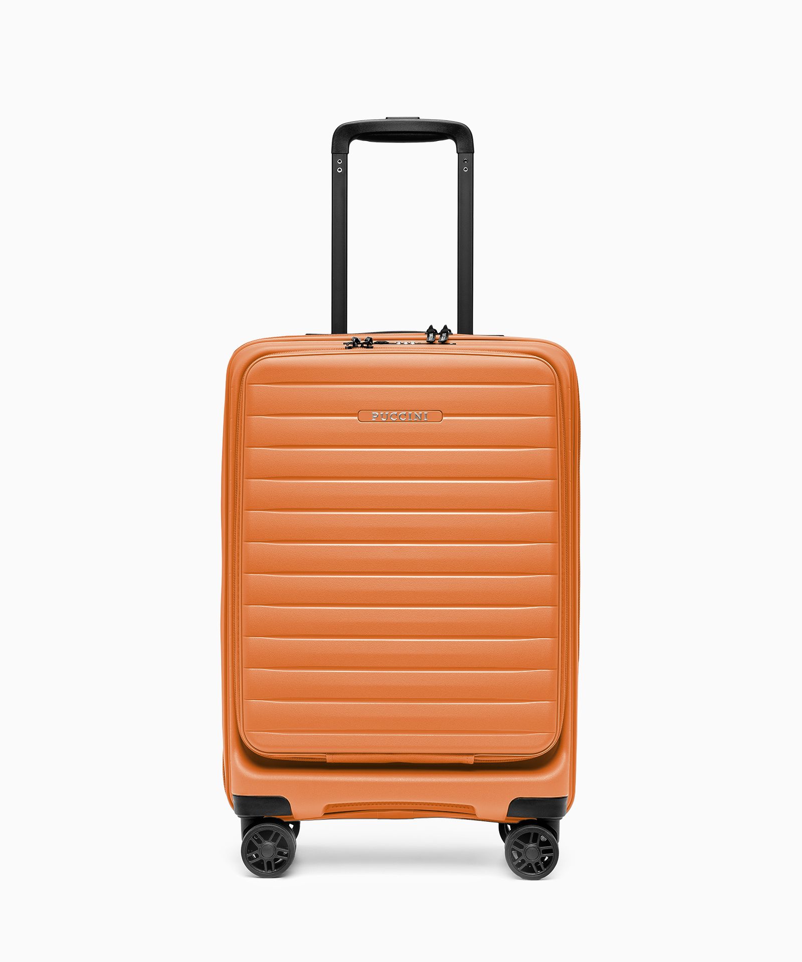 Walizka kabinowa z kieszenią na laptopa z polipropylenu pomarańczowa