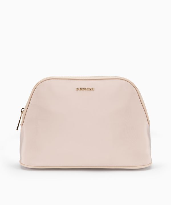 Kosmetyczka damska materiałowa beżowa