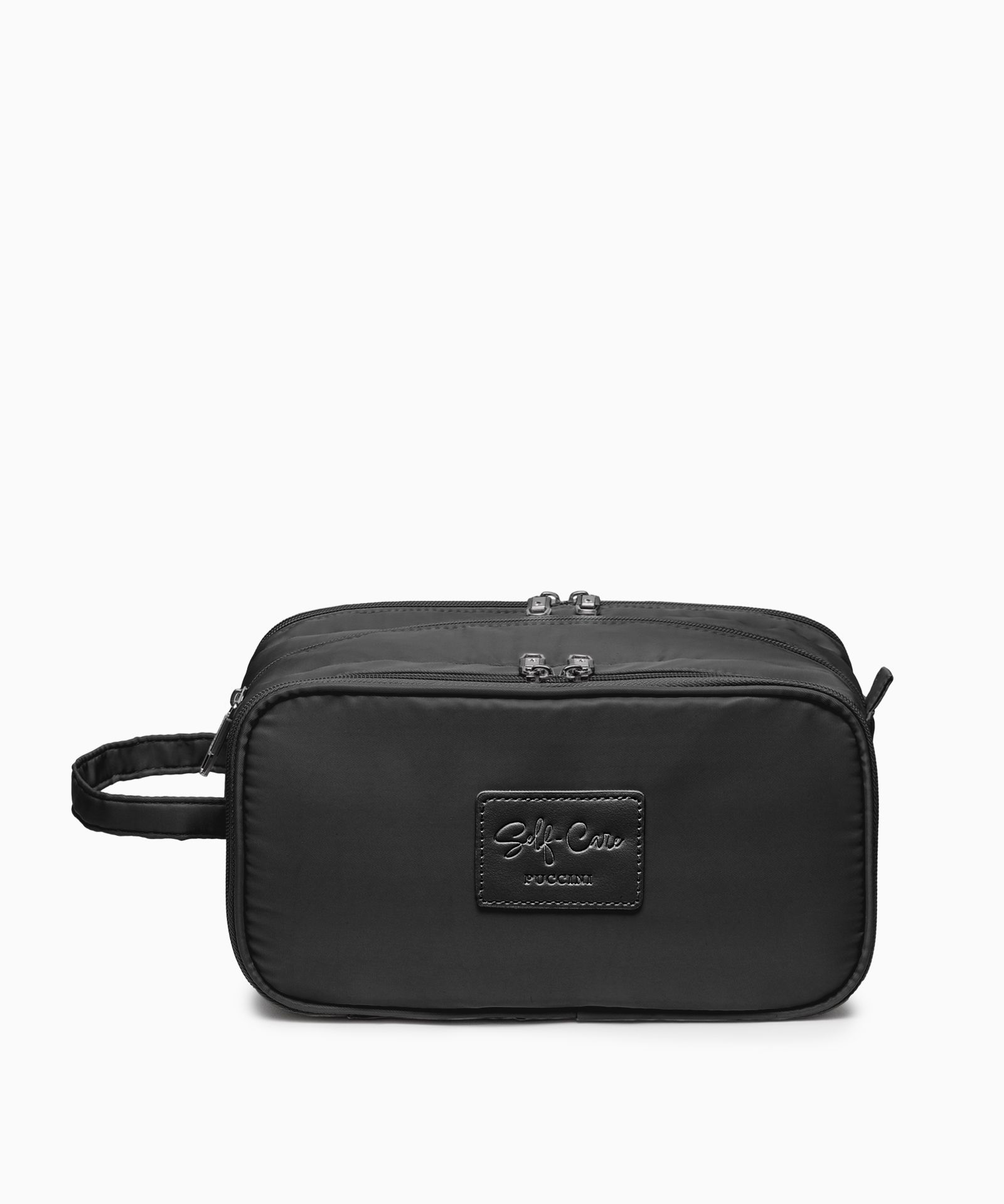 Kosmetyczka damska trzykomorowa czarna